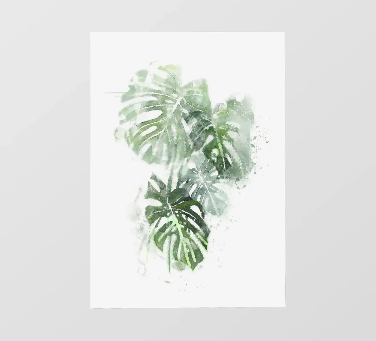 Foglie astratte di Monstera telo in pvc da Abstract Botanical Art