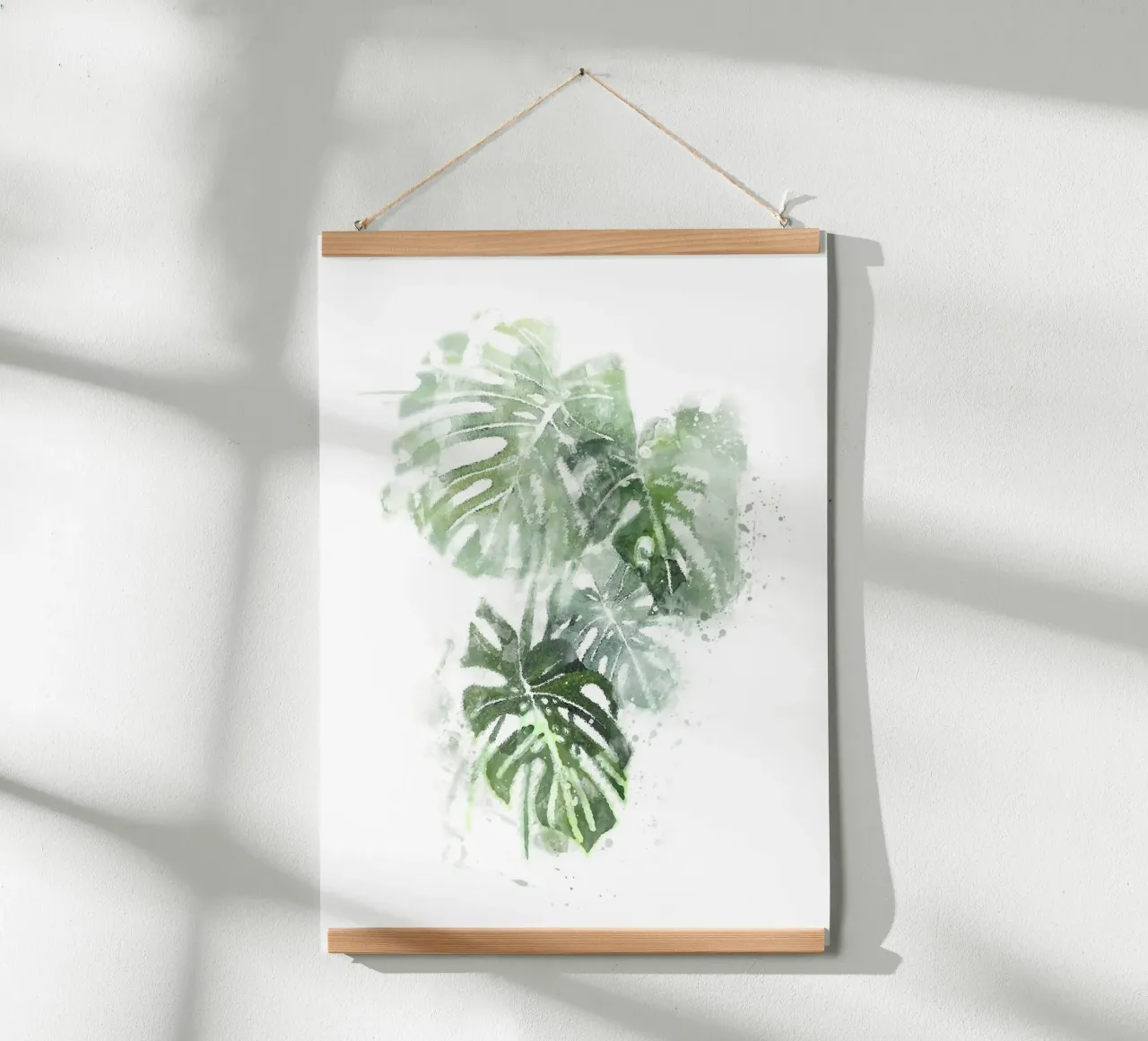 Foglie astratte di Monstera poster da Abstract Botanical Art