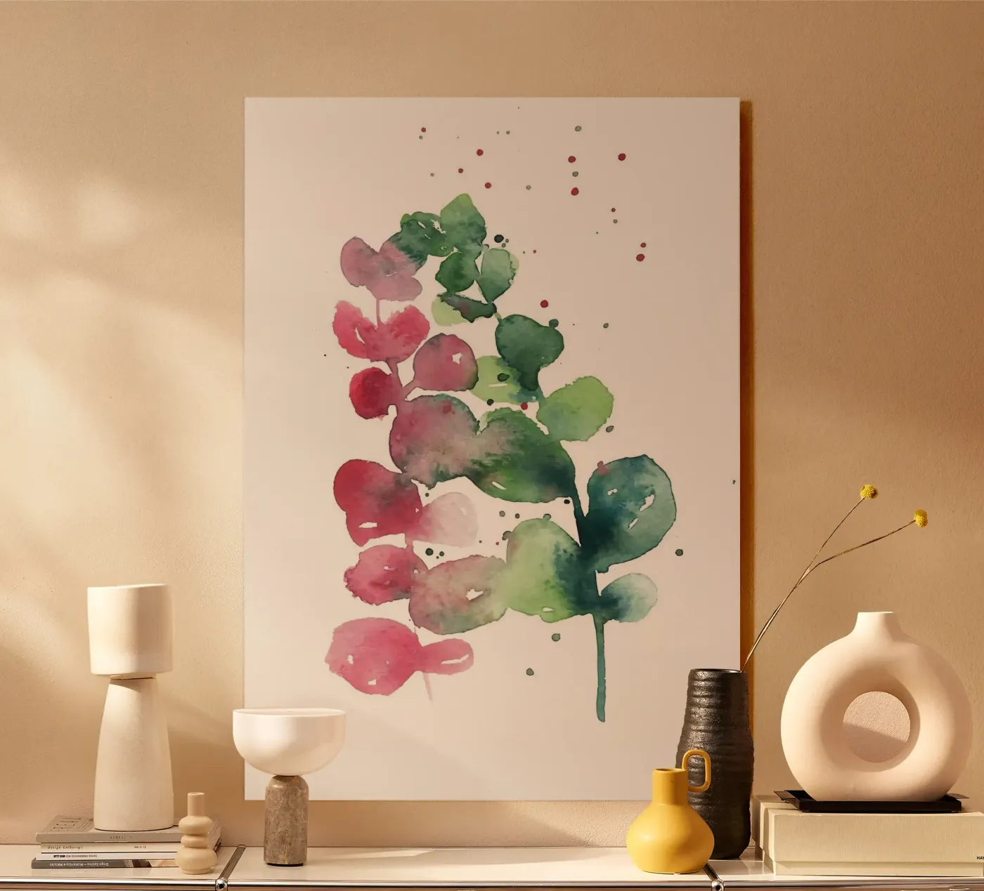 Moderne eucalyptus acryl van Abstract Botanical Art