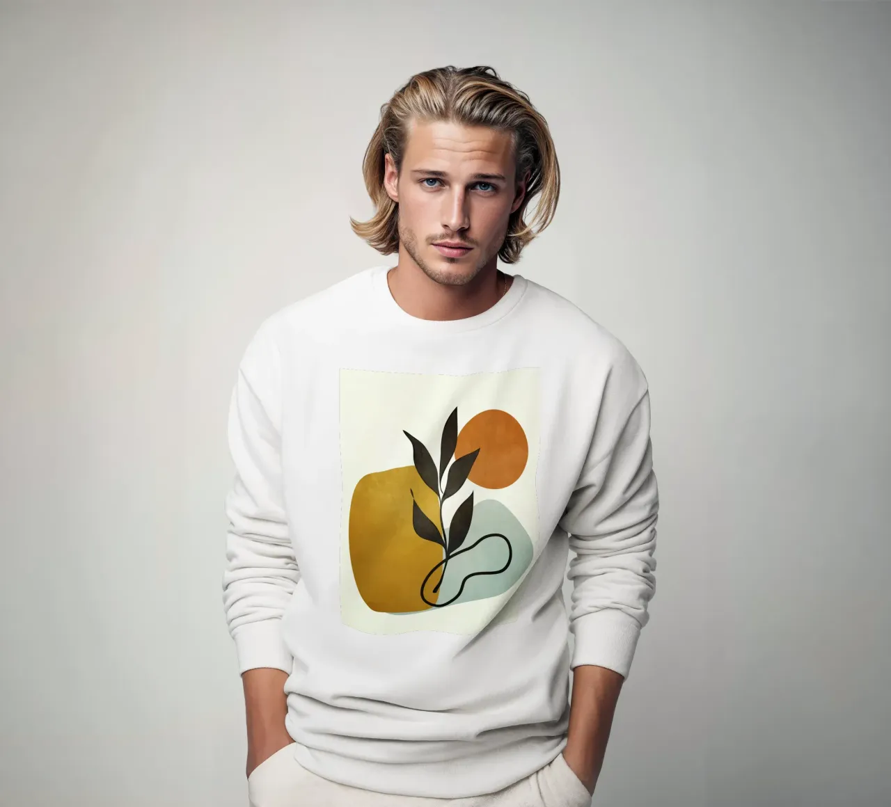 Soft Abstract Small Leaf felpa da cityart