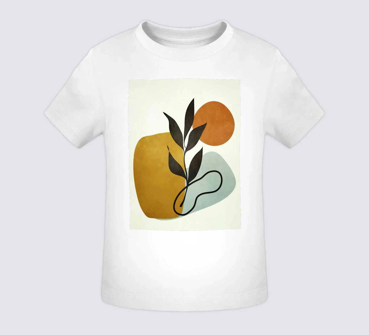 Soft Abstract Small Leaf maglietta neonato da cityart
