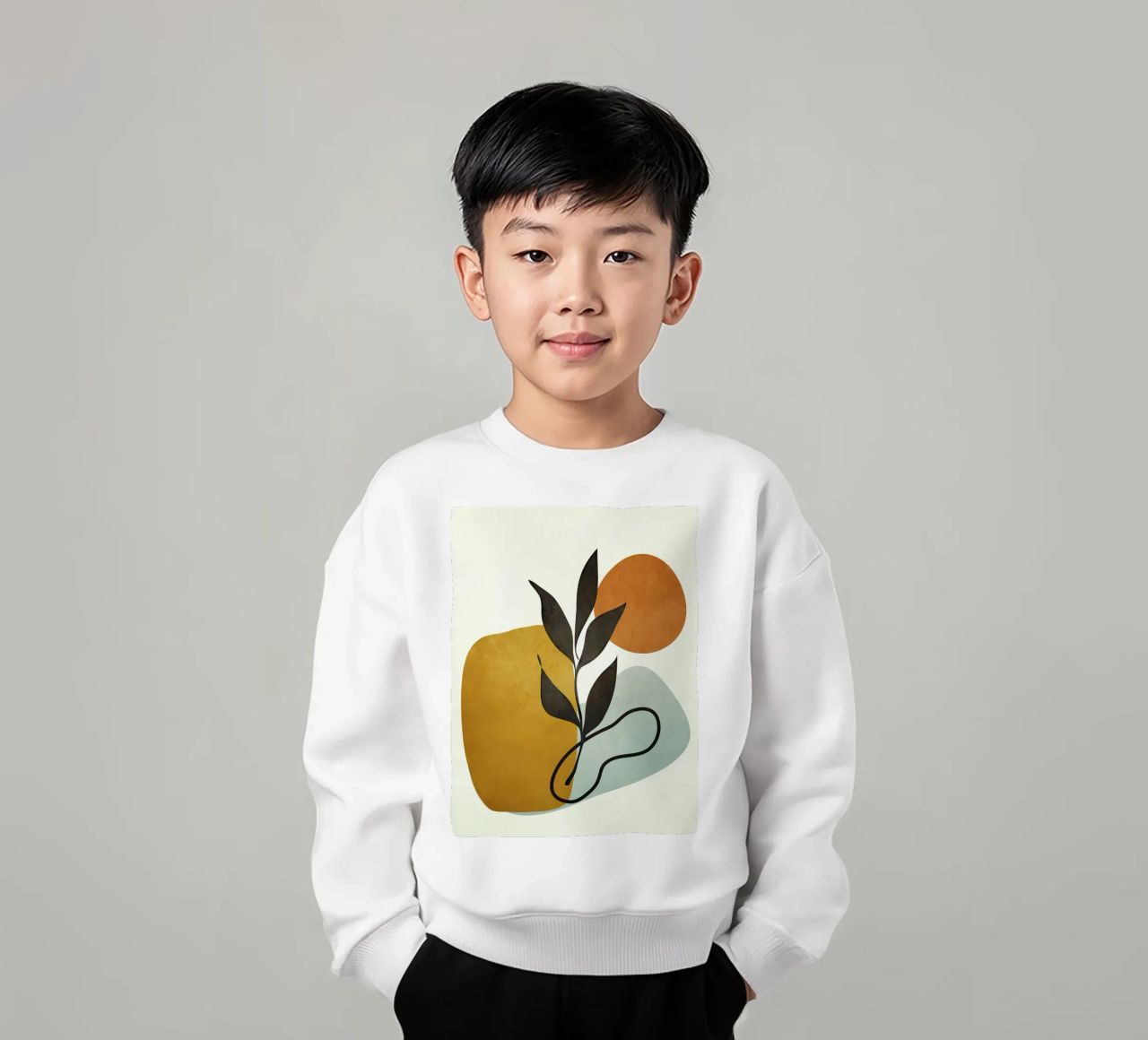 Soft Abstract Small Leaf felpa bambino da cityart