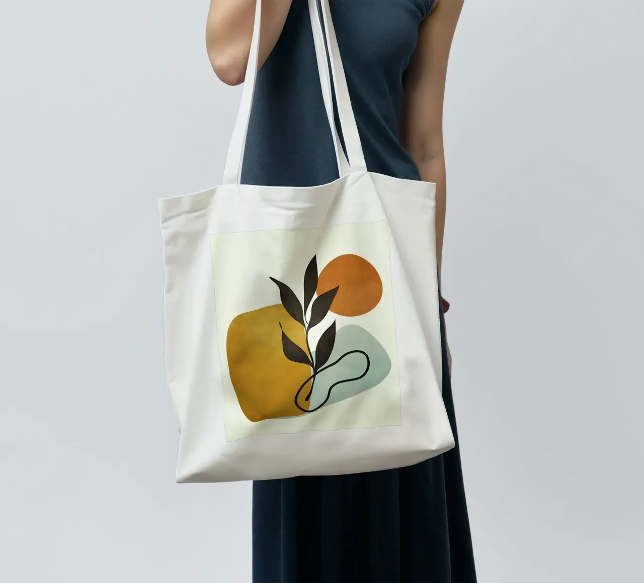 Soft Abstract Small Leaf borsa in juta da cityart