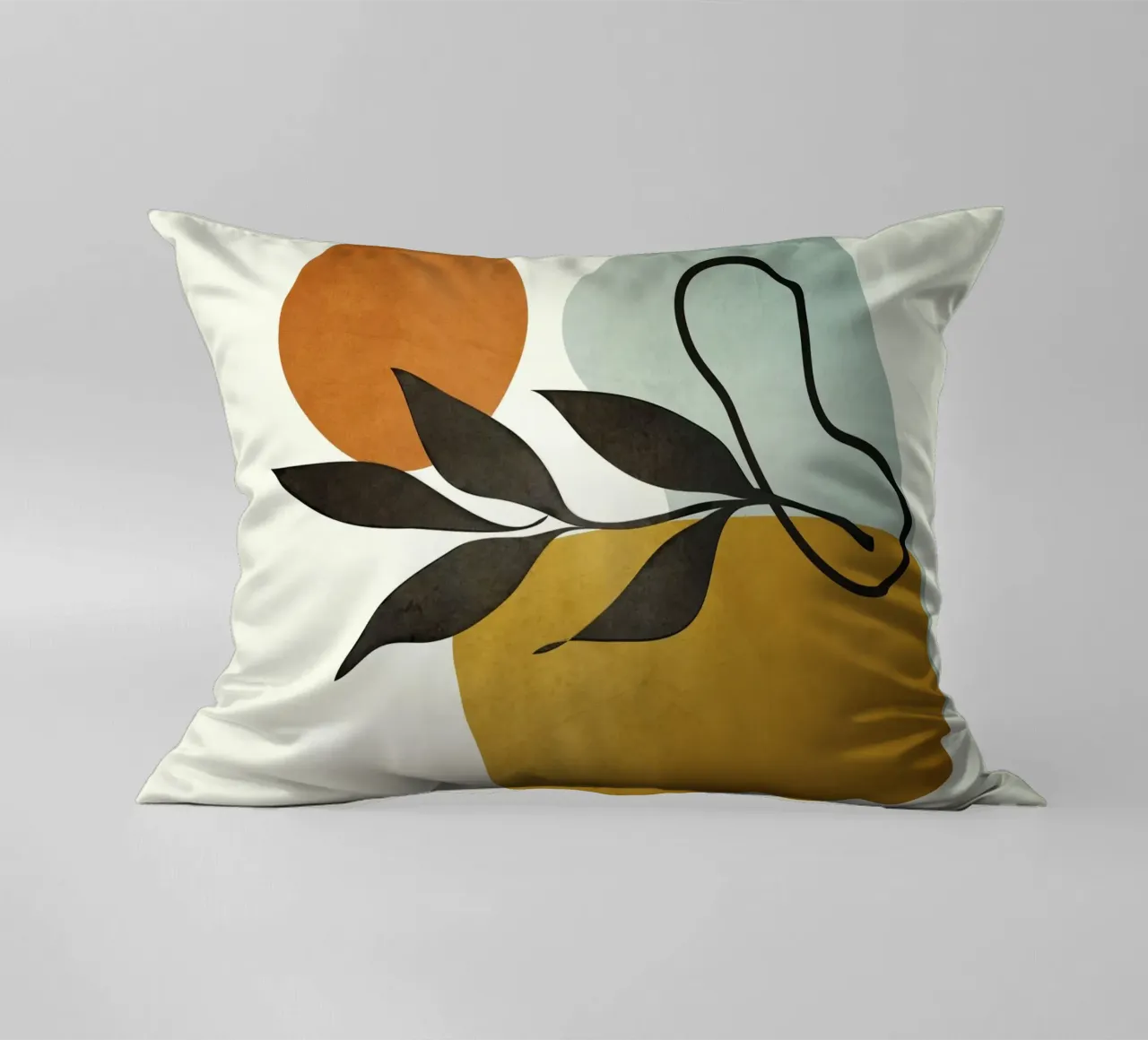 Soft Abstract Small Leaf Kissen von cityart