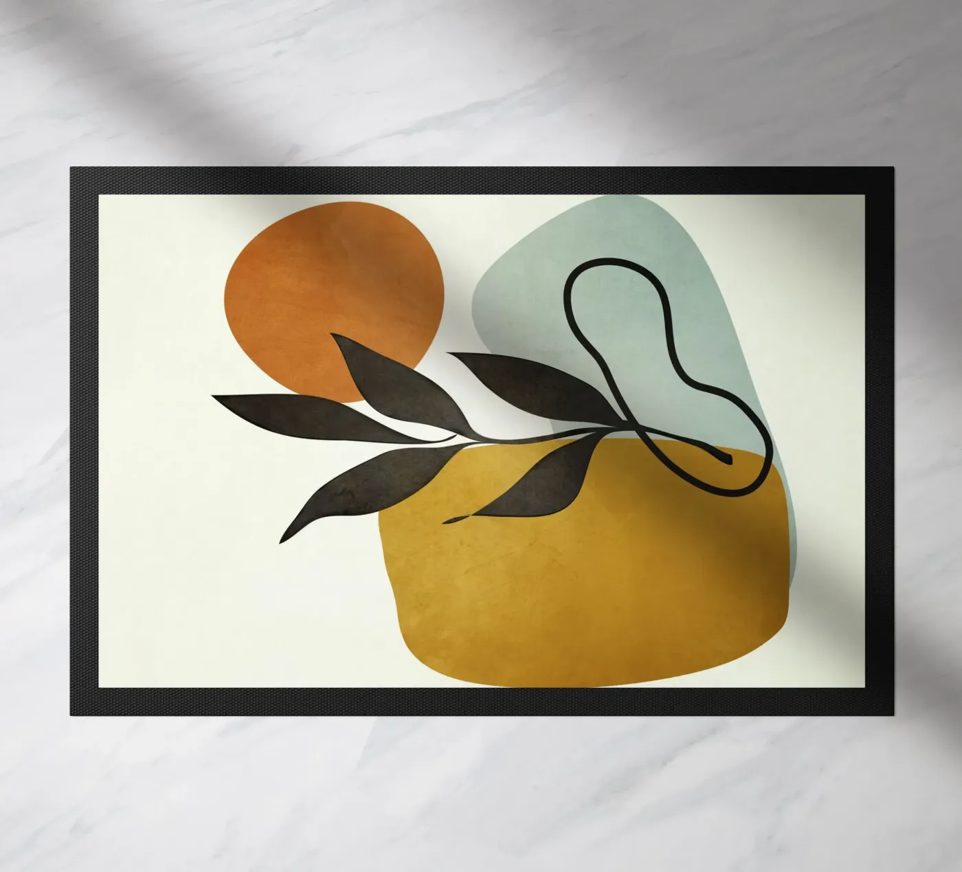 Soft Abstract Small Leaf deurmat van cityart