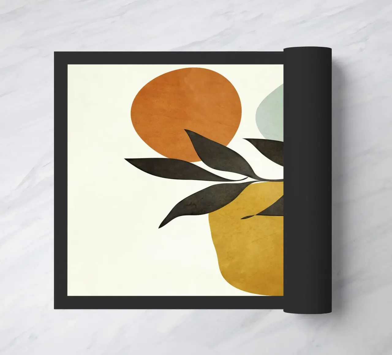 Soft Abstract Small Leaf doormat by cityart