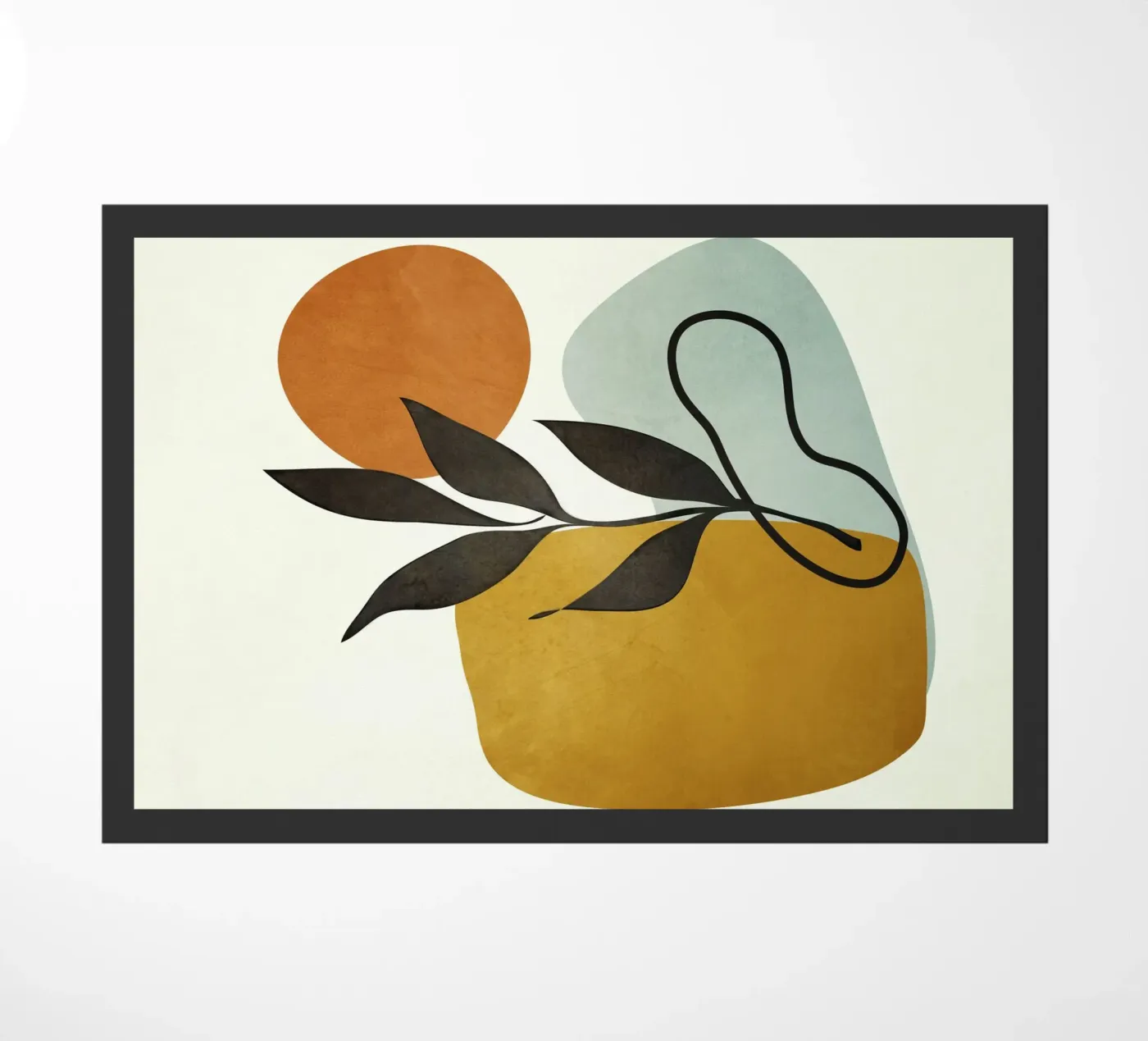 Soft Abstract Small Leaf deurmat van cityart