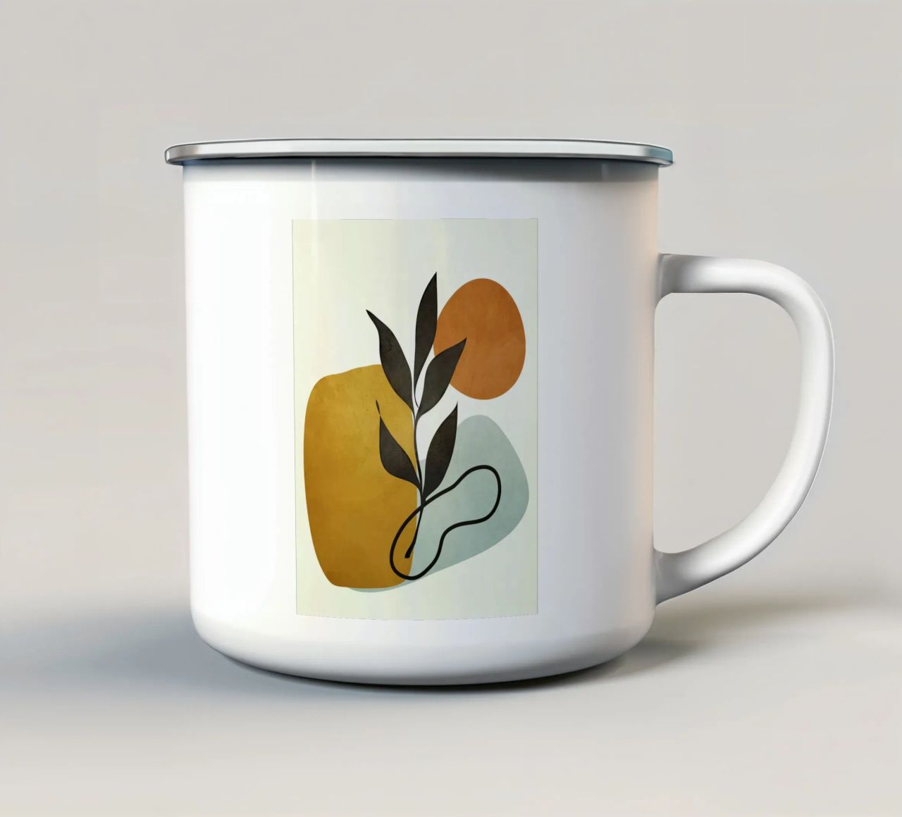 Soft Abstract Small Leaf tazza in smalto da cityart