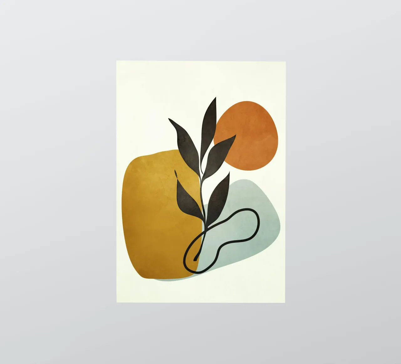Soft Abstract Small Leaf adesivo da cityart