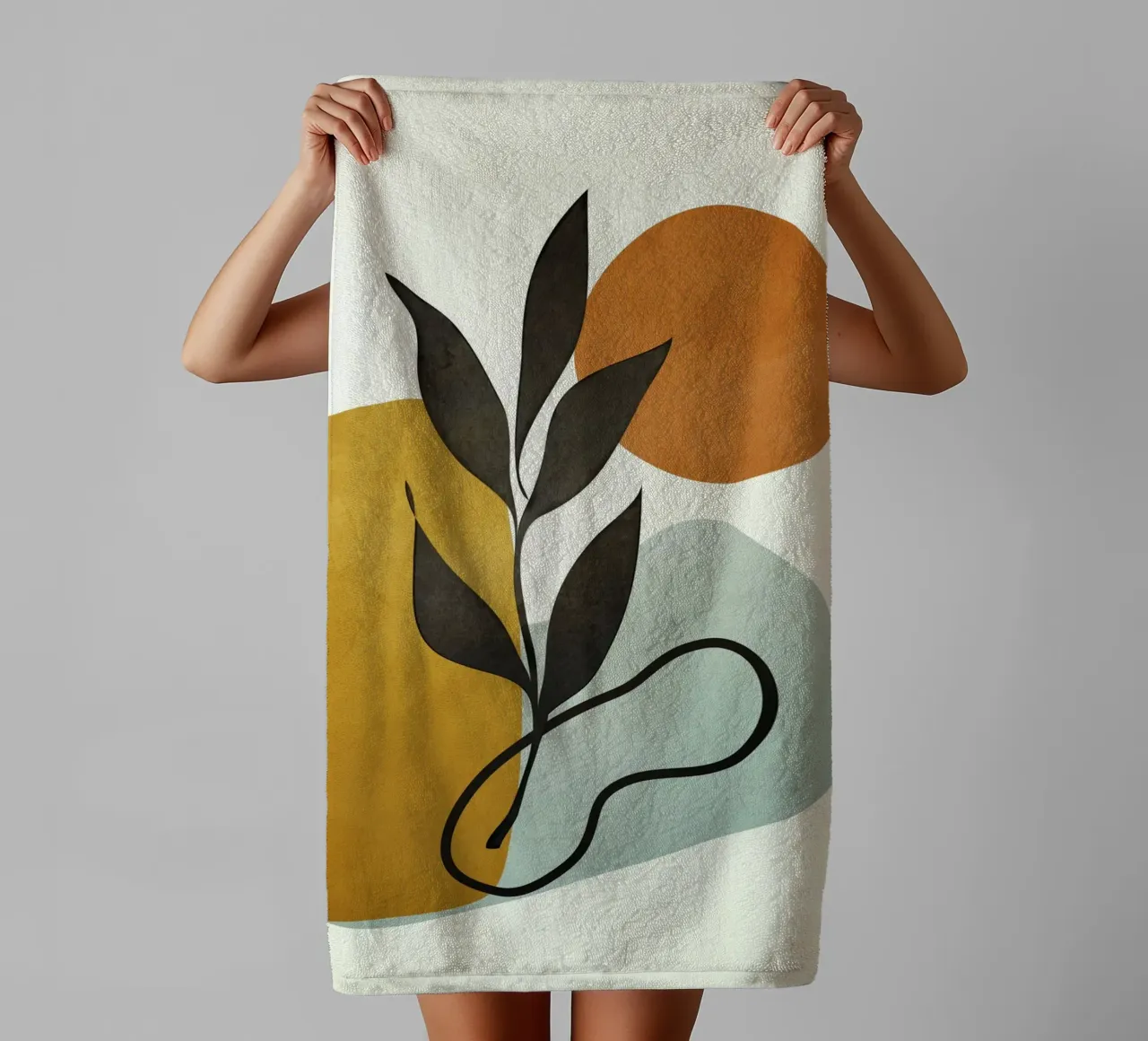 Soft Abstract Small Leaf asciugamano da bagno da cityart