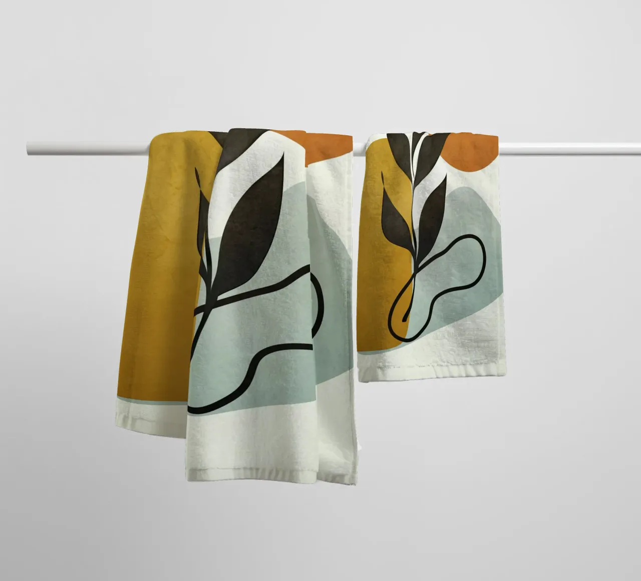 Soft Abstract Small Leaf asciugamano da bagno da cityart