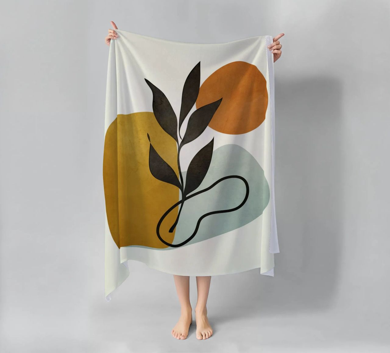 Soft Abstract Small Leaf telo mare da cityart