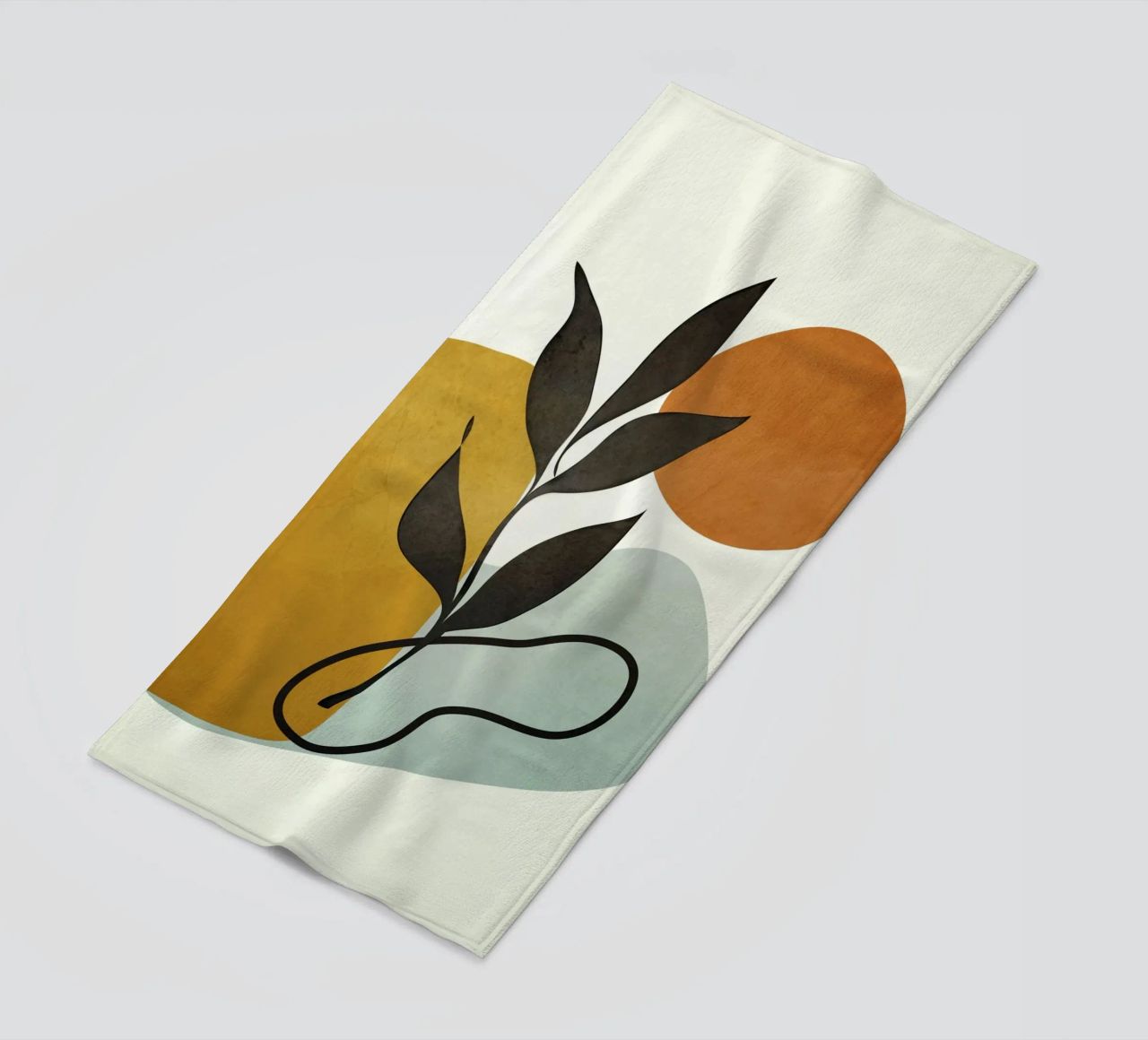 Soft Abstract Small Leaf telo mare da cityart