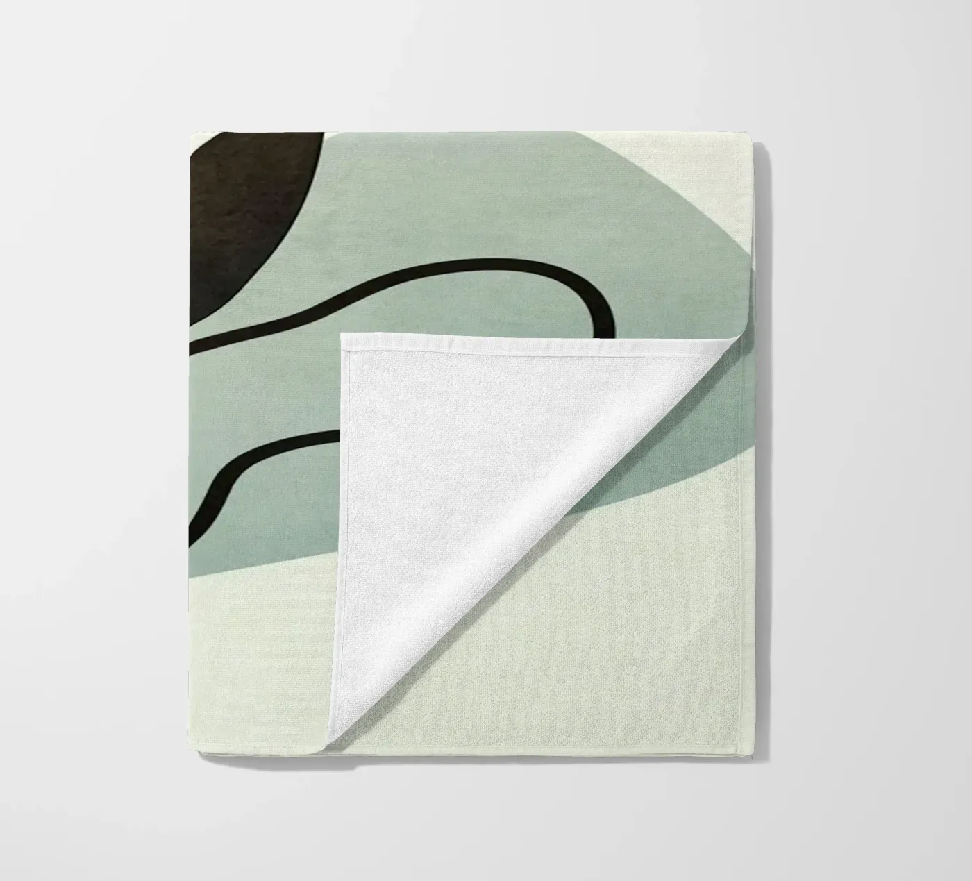 Soft Abstract Small Leaf Strandtuch von cityart