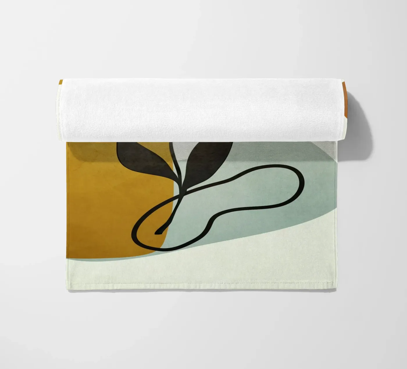 Soft Abstract Small Leaf Strandtuch von cityart