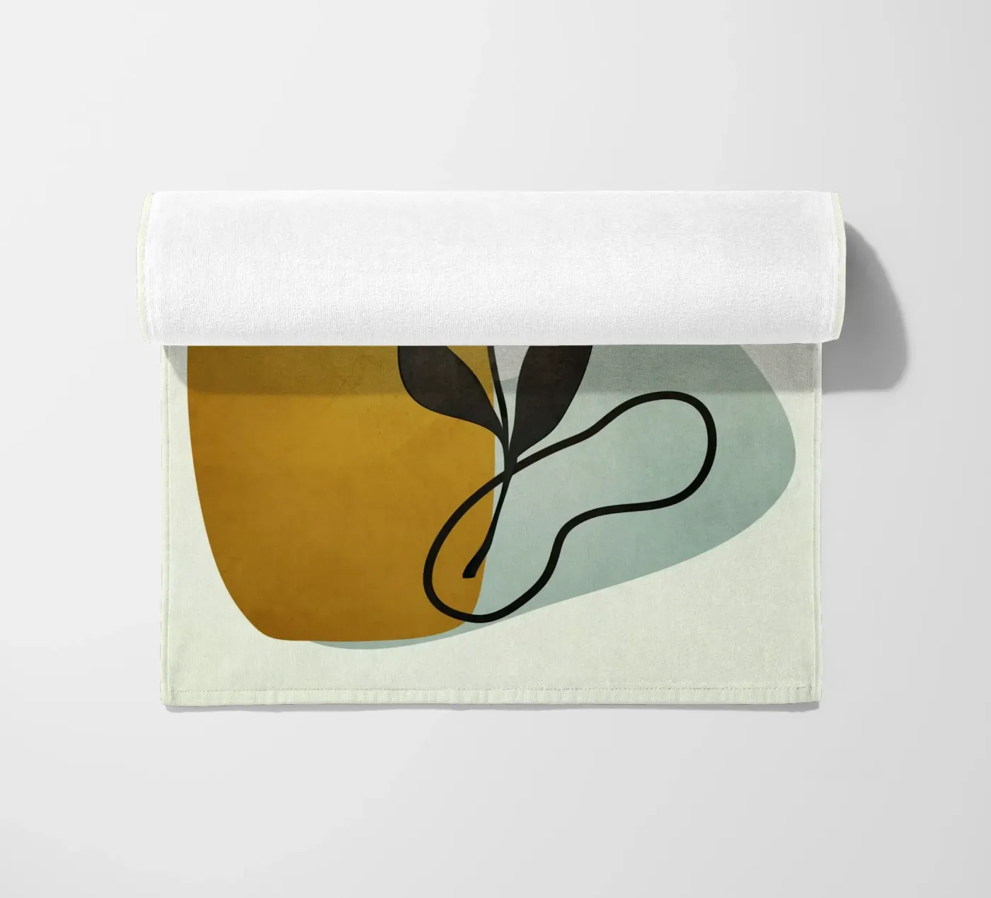 Soft Abstract Small Leaf Strandtuch von cityart