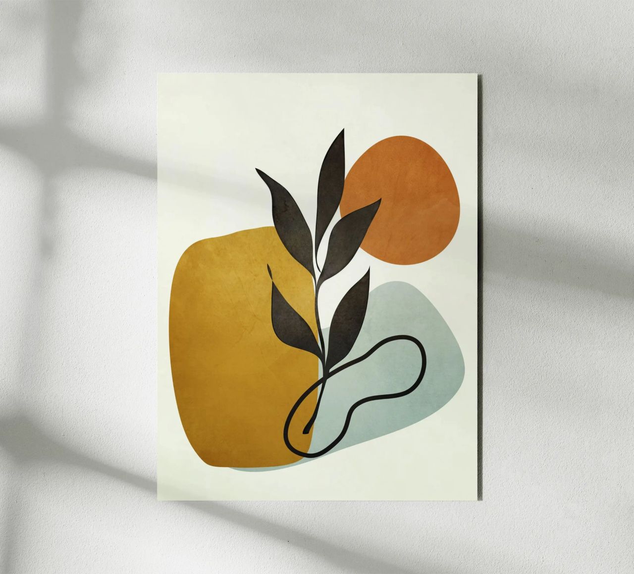 Soft Abstract Small Leaf alluminio dibond da cityart