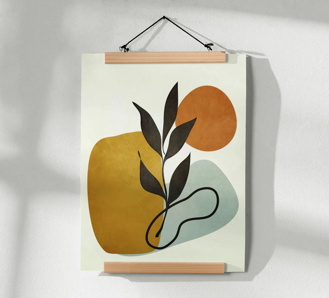 Soft Abstract Small Leaf carta hahnemühle da cityart