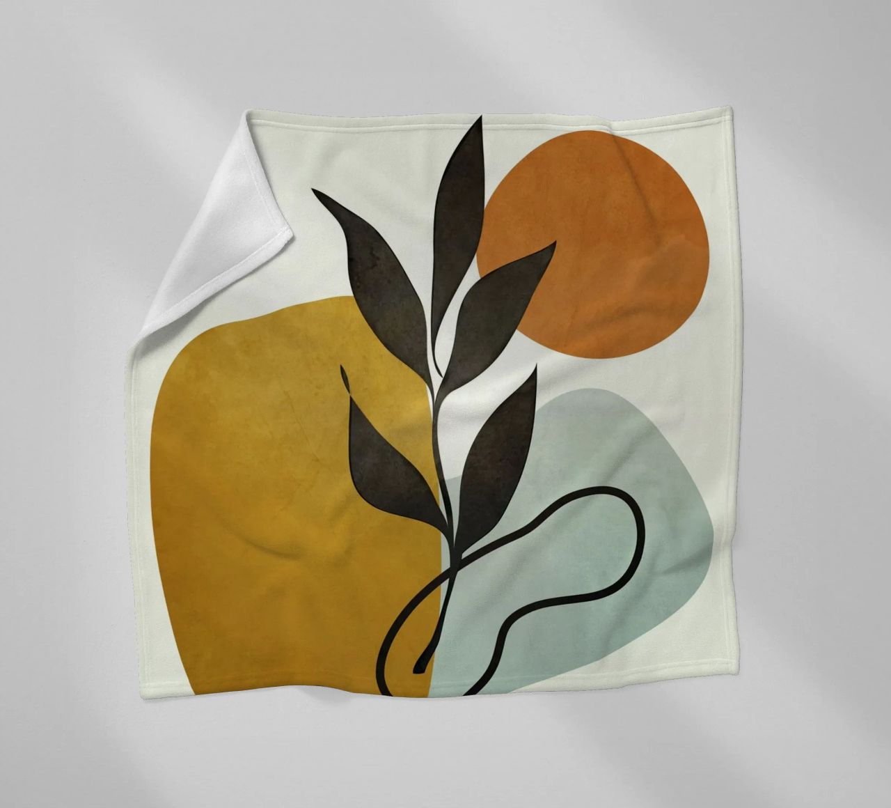 Soft Abstract Small Leaf coperta in pile da cityart