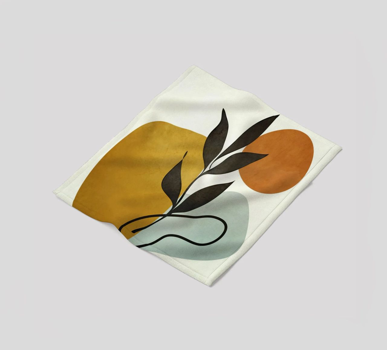 Soft Abstract Small Leaf coperta in pile da cityart