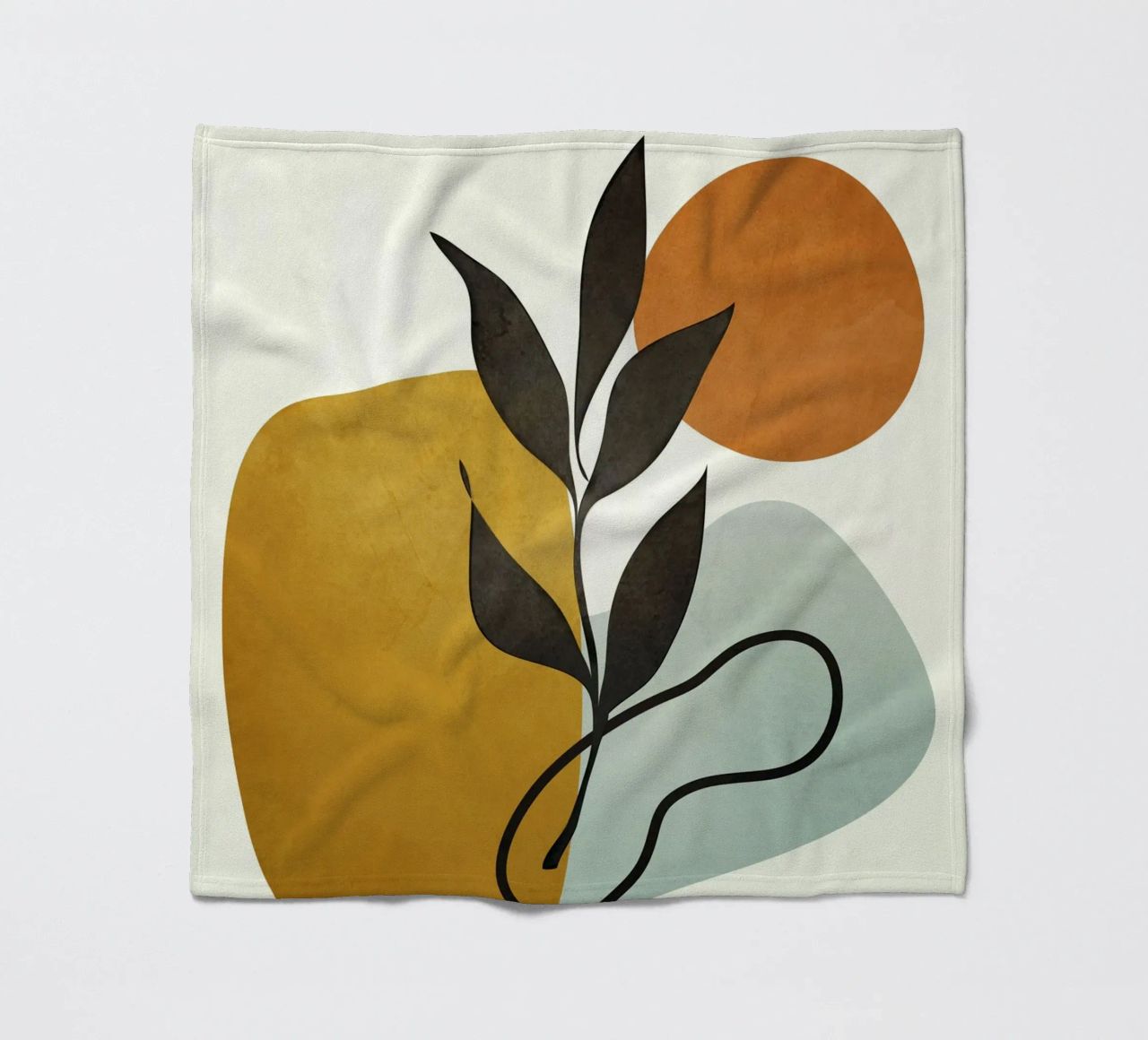 Soft Abstract Small Leaf coperta in pile da cityart