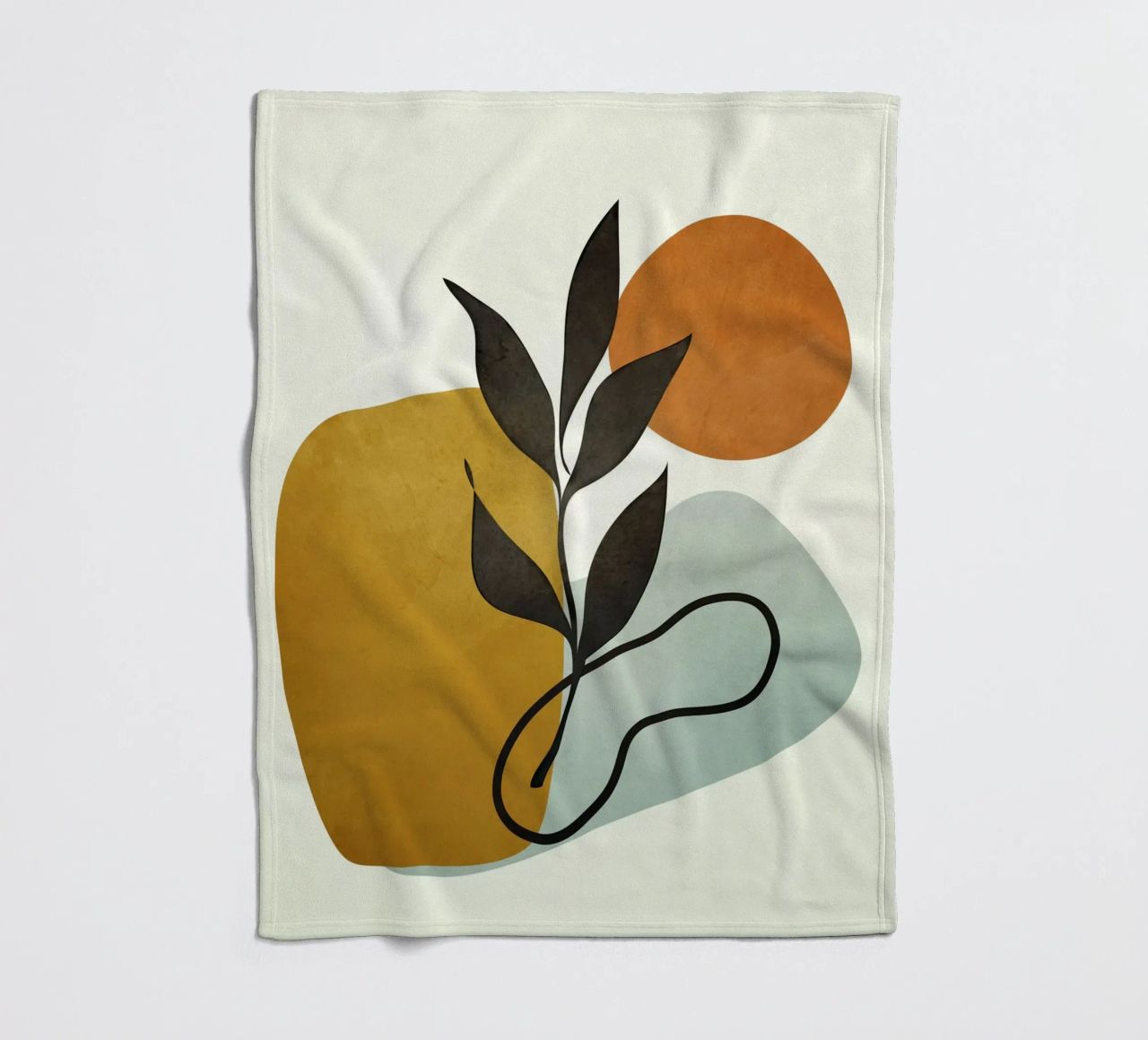 Soft Abstract Small Leaf coperta in pile da cityart