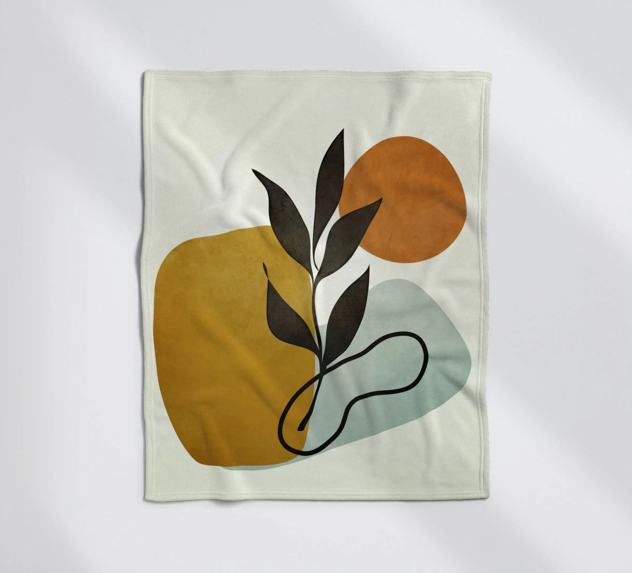 Soft Abstract Small Leaf coperta in pile da cityart