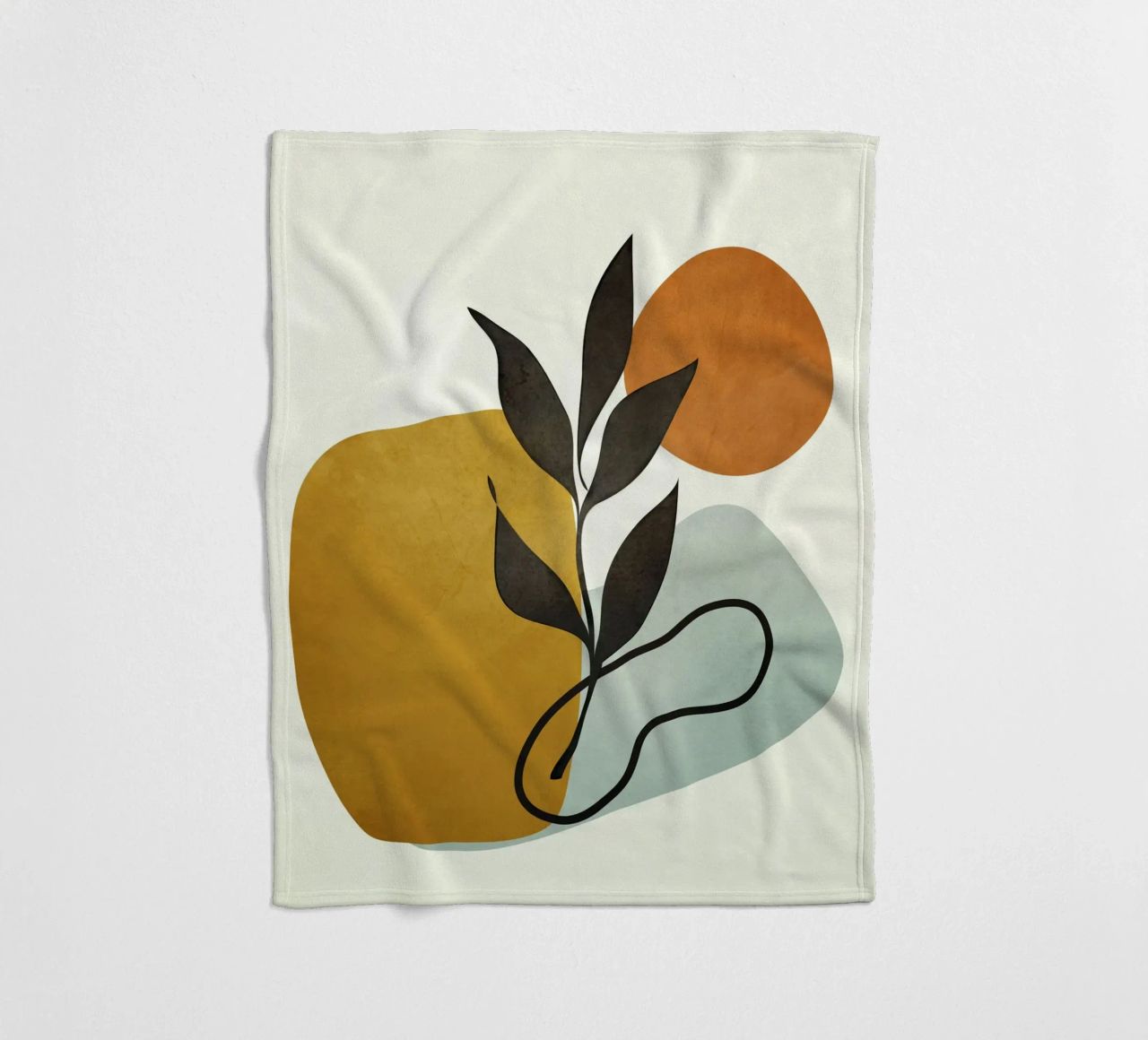 Soft Abstract Small Leaf coperta in pile da cityart