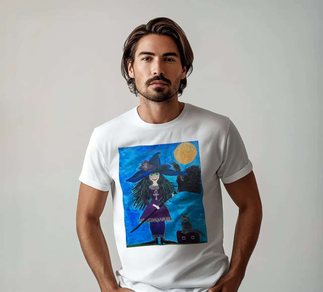 La sorcière au balai t-shirt de irenissima
