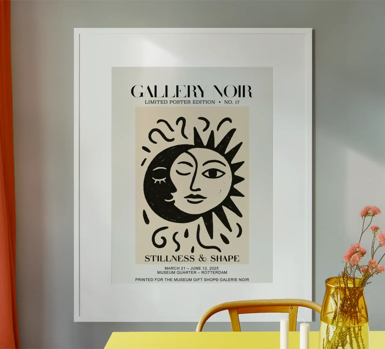 Gallery Noir No 17 poster con telaio in alluminio da treechild