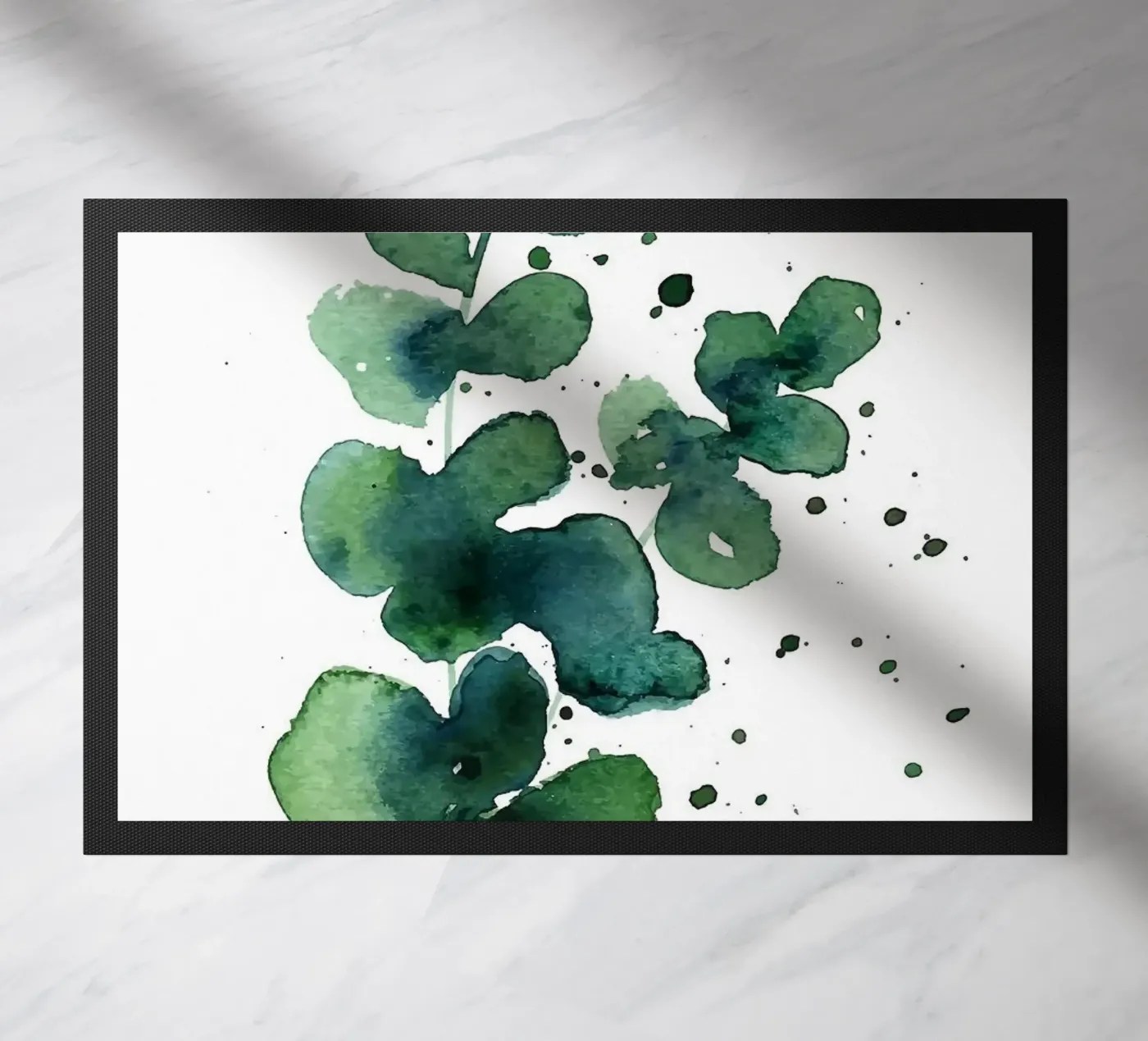 Modern eucalyptus doormat by Abstract Botanical Art