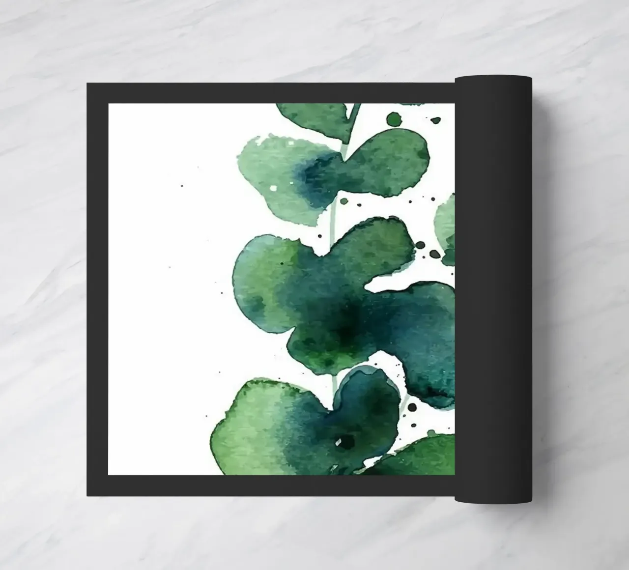 Modern eucalyptus doormat by Abstract Botanical Art