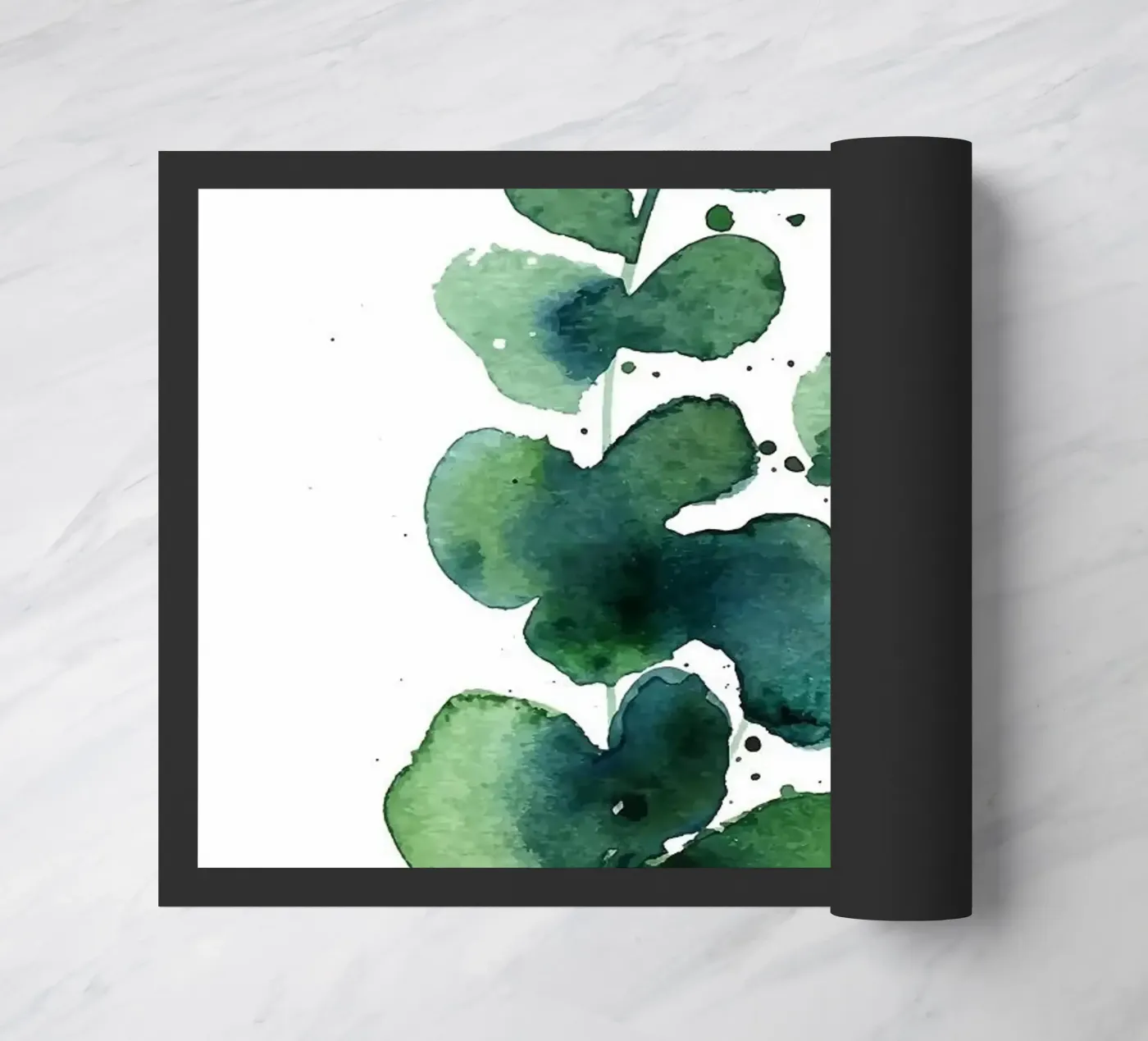 Modern eucalyptus doormat by Abstract Botanical Art