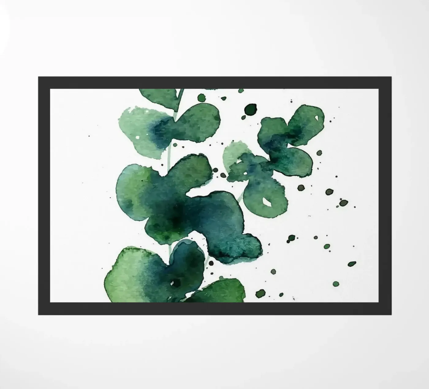 Modern eucalyptus doormat by Abstract Botanical Art