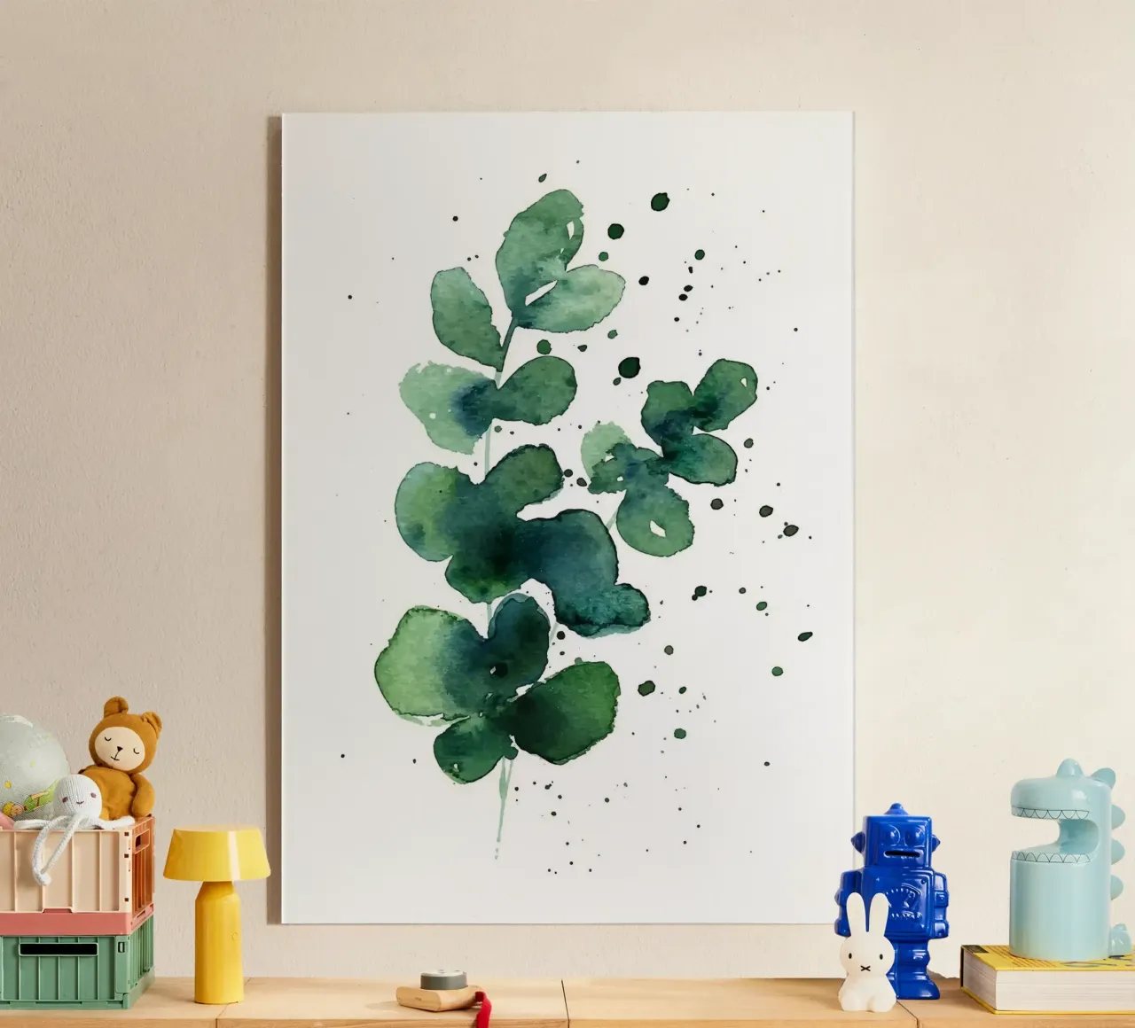 Moderner Eukalyptus Acryl-Glas von Abstract Botanical Art