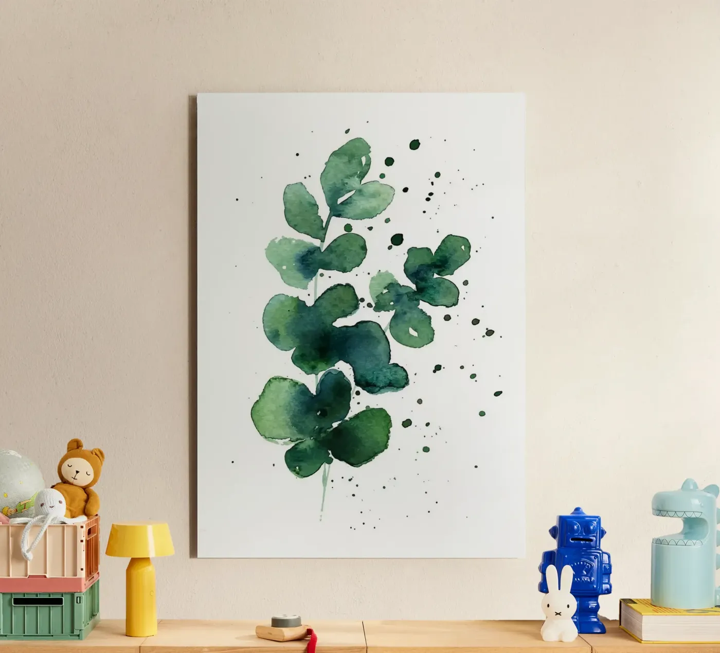 Modern eucalyptus forex plate by Abstract Botanical Art