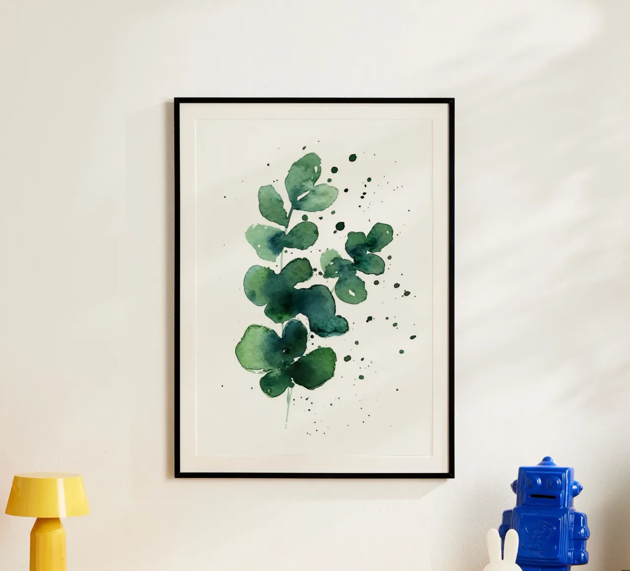 Eucalipto moderno poster con telaio in legno da Abstract Botanical Art