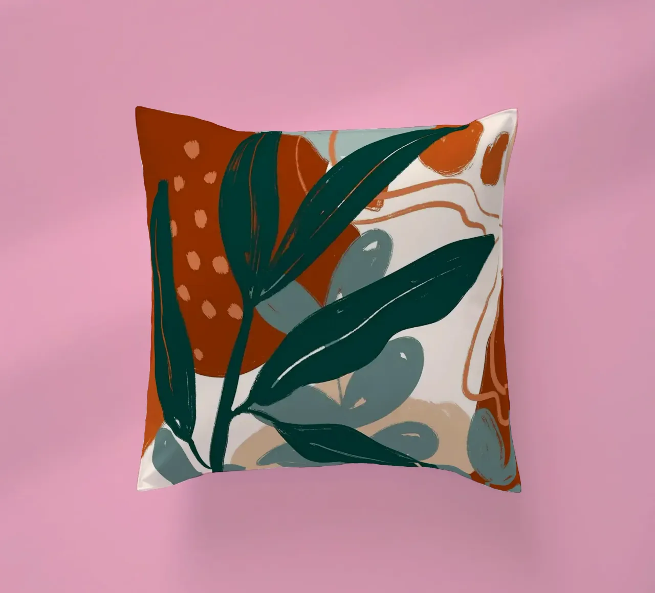 Abstract Botanical Art decorative cushion by Abstract Botanical Art
