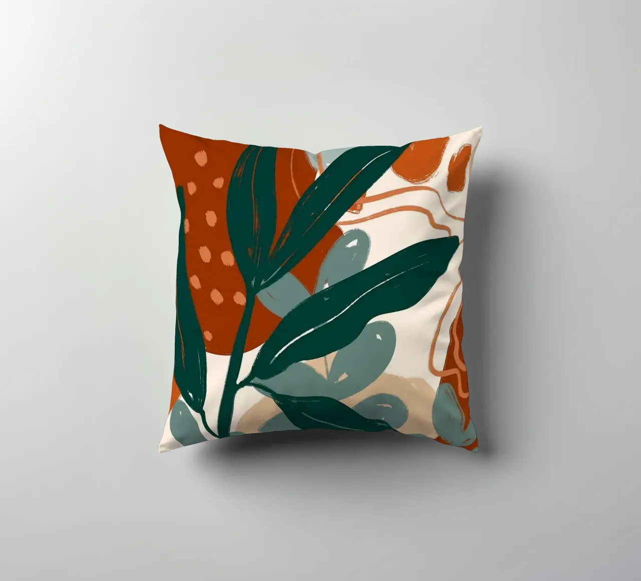 Abstract Botanical Art decorative cushion by Abstract Botanical Art