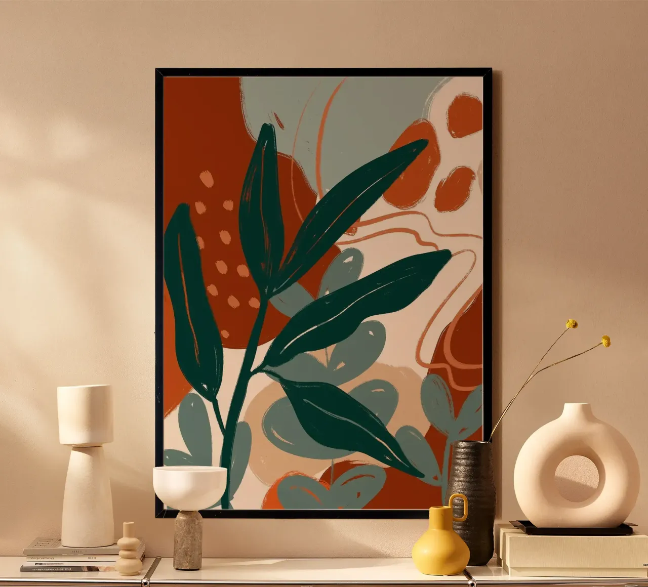 Abstracte botanische kunst hahnemühle van Abstract Botanical Art