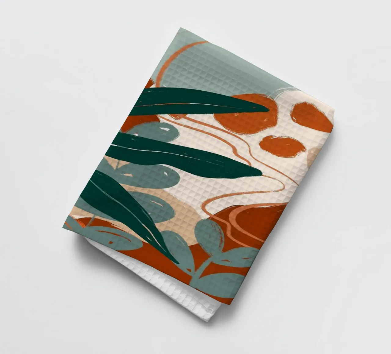 Abstracte botanische kunst theedoek van Abstract Botanical Art