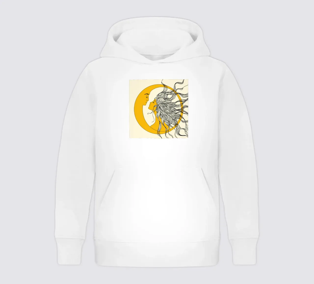 Sun and Moon felpa bambino con cappuccio da Nadjaa