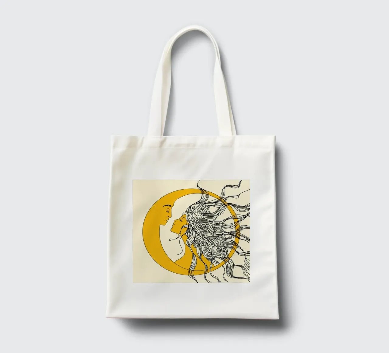Sun and Moon borsa in juta da Nadjaa