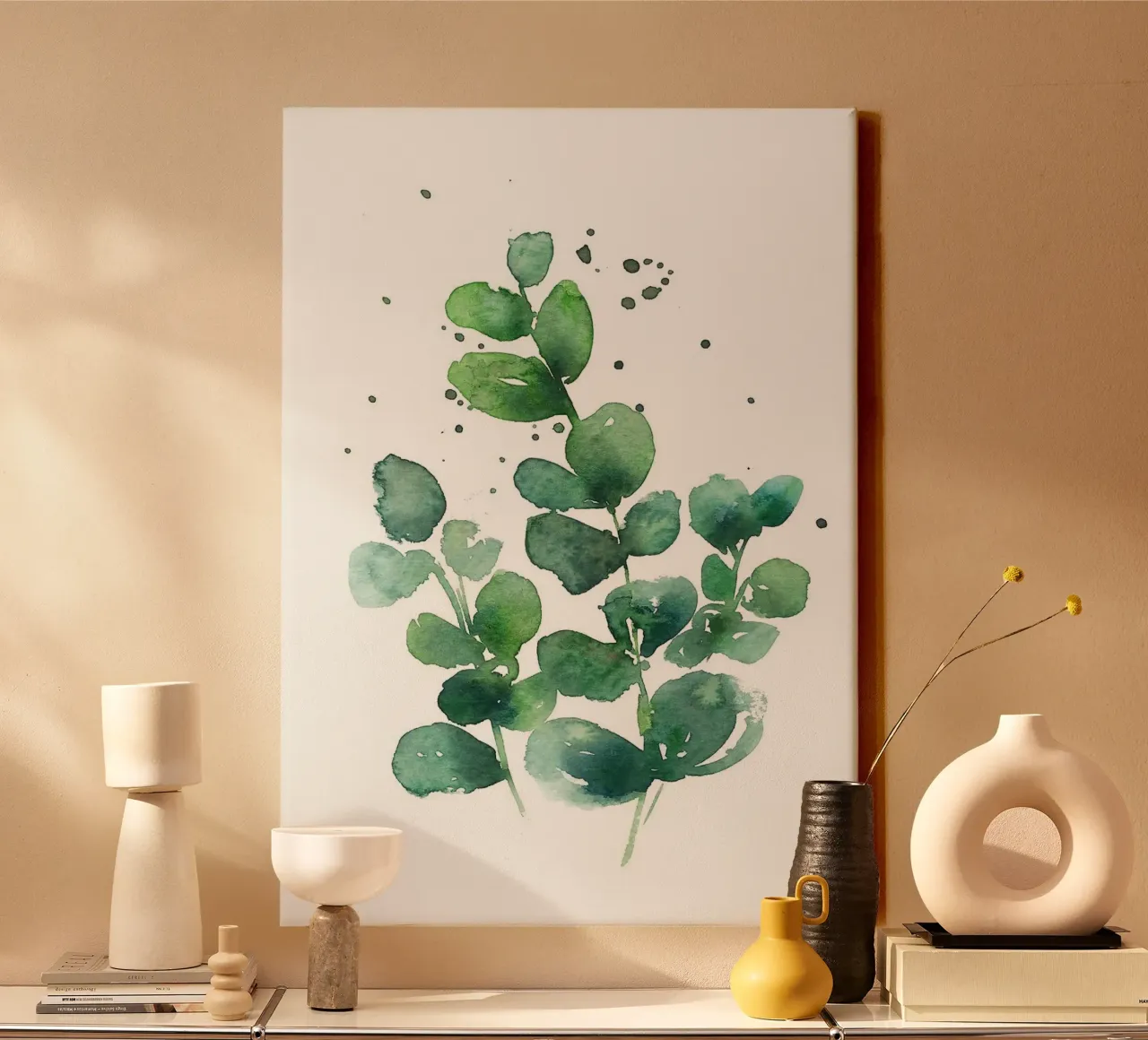 Abstracte botanische kunst canvas van Abstract Botanical Art