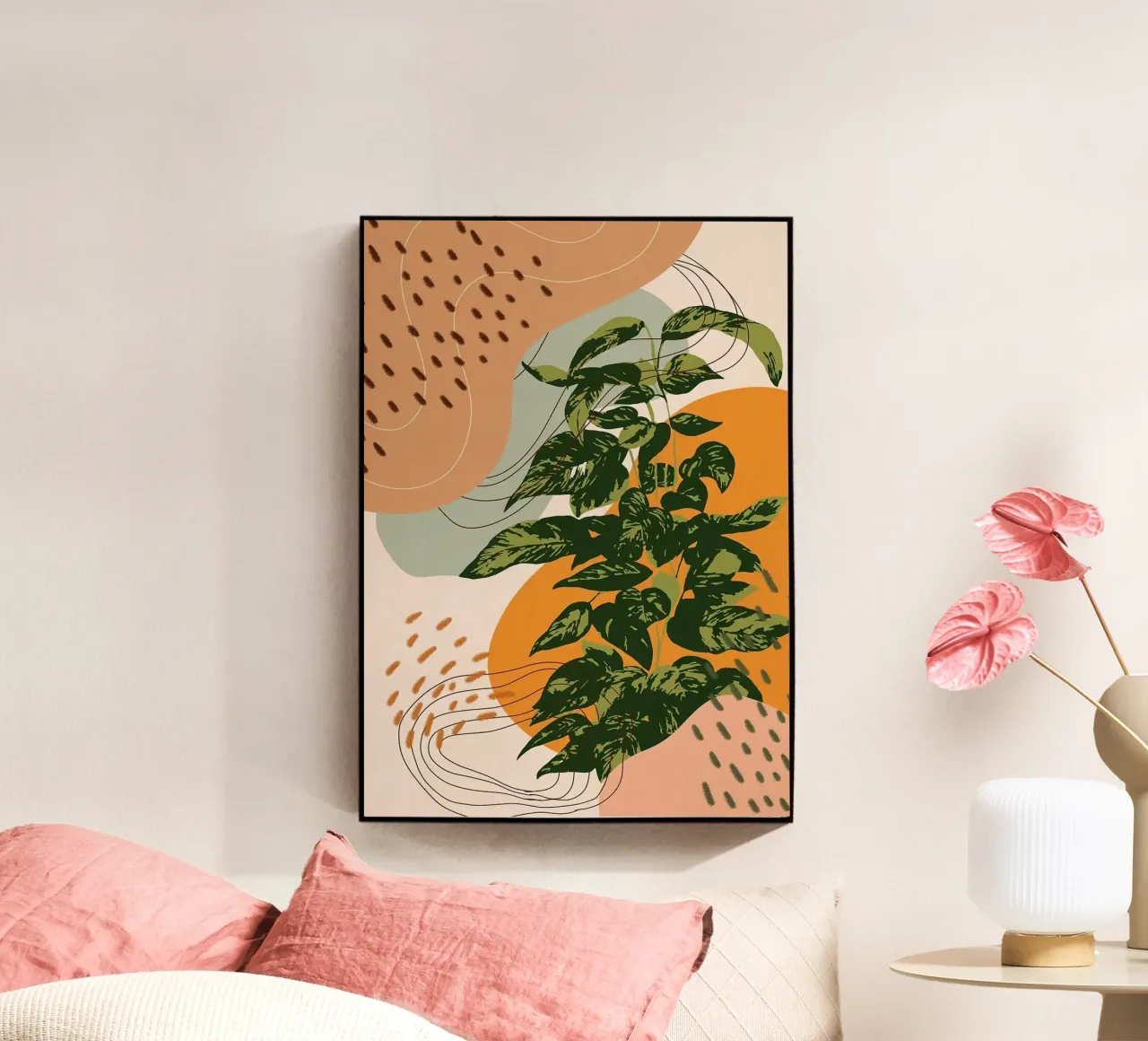 Moderner Eukalyptus Acryl-Glas von Abstract Botanical Art