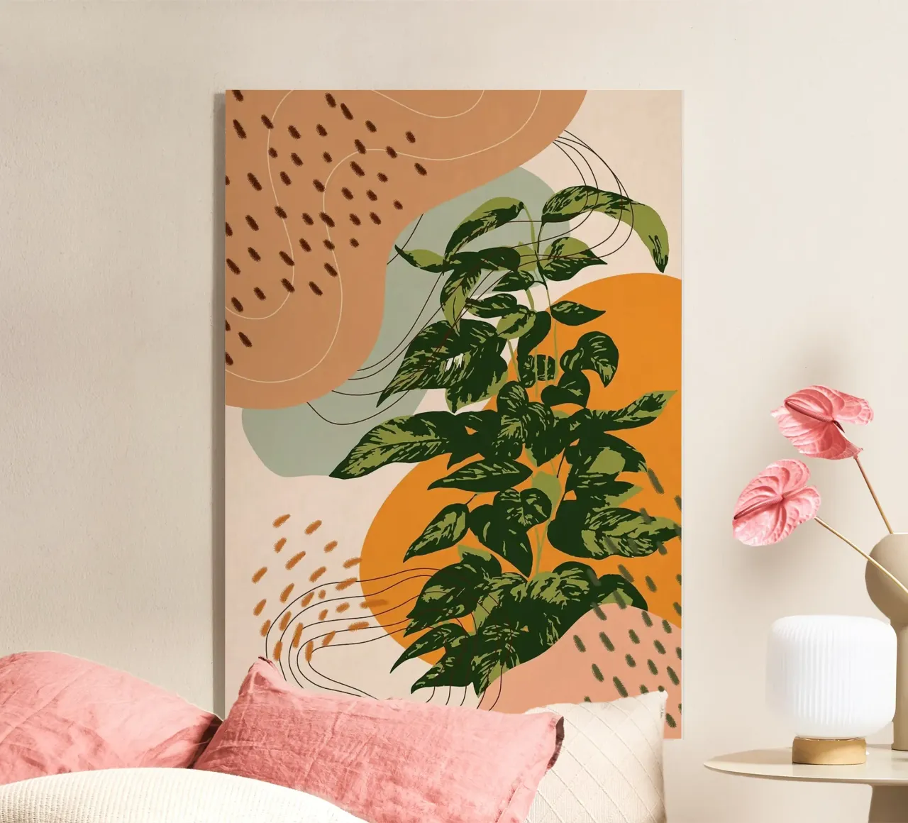 Moderner Eukalyptus Acryl-Glas von Abstract Botanical Art