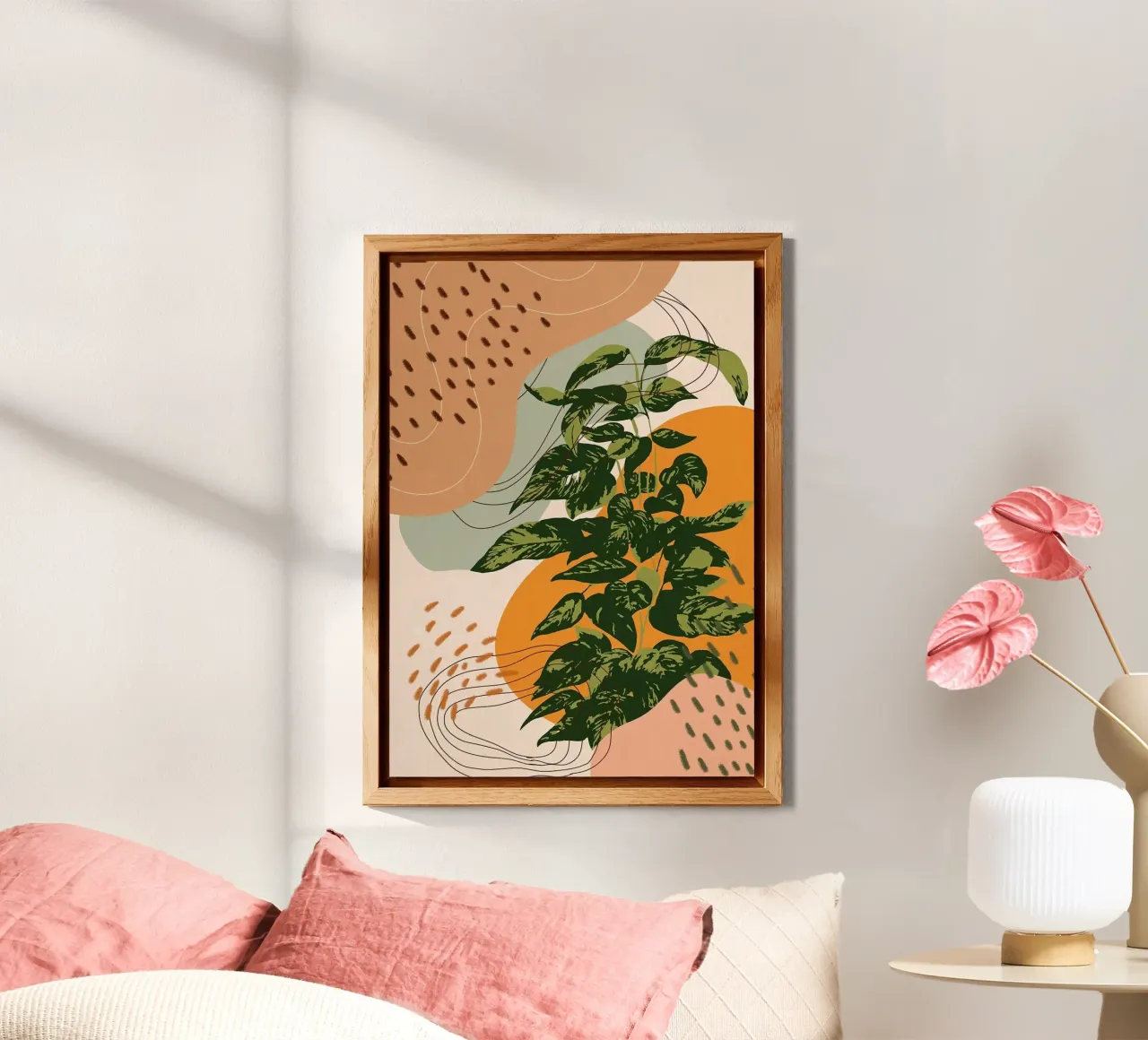 Eucalipto moderno alluminio dibond da Abstract Botanical Art