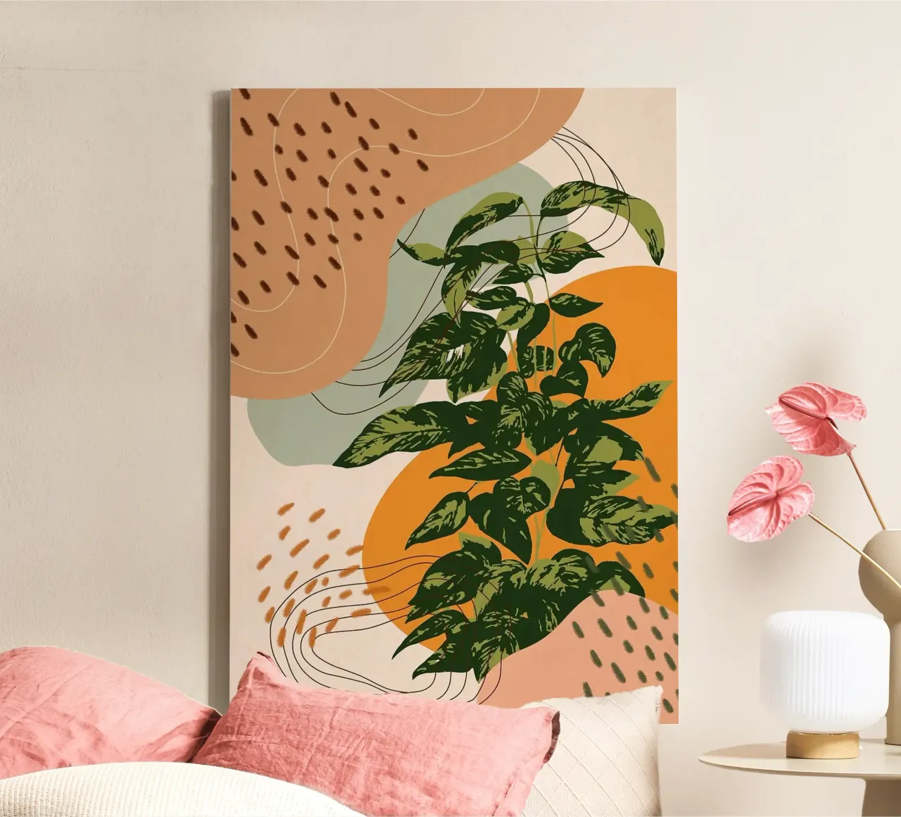 Eucalipto moderno tela con Cornice a cassetta da Abstract Botanical Art