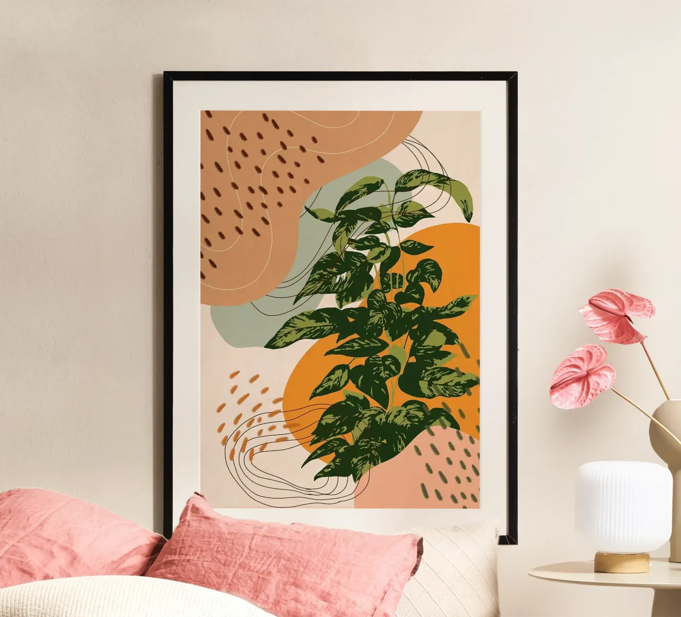 Modern eucalyptus Poster von Abstract Botanical Art