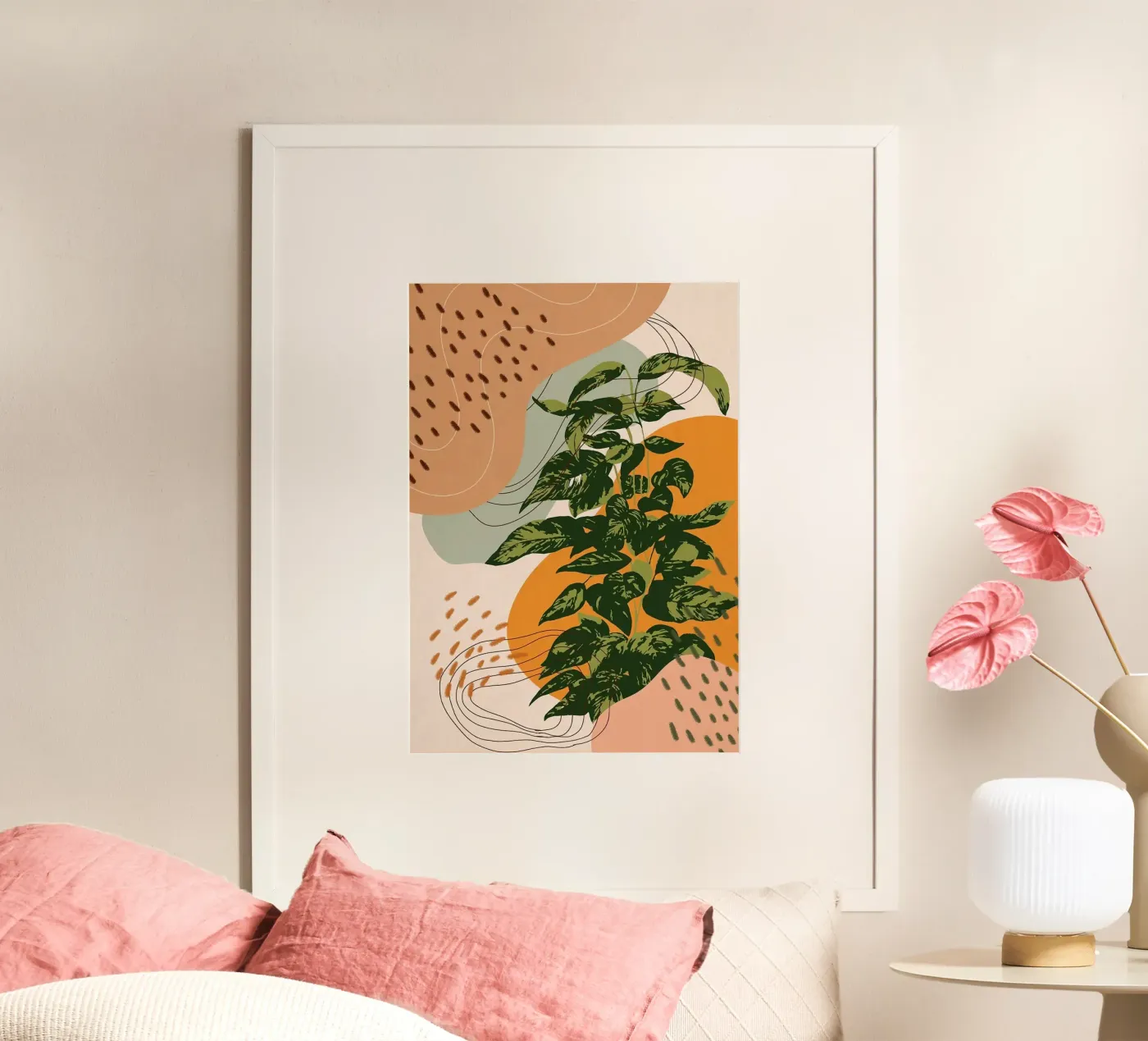 Modern eucalyptus Poster von Abstract Botanical Art